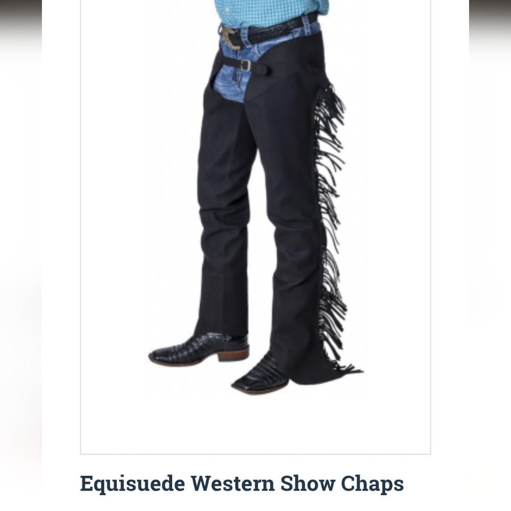 Black Western Show Chaps